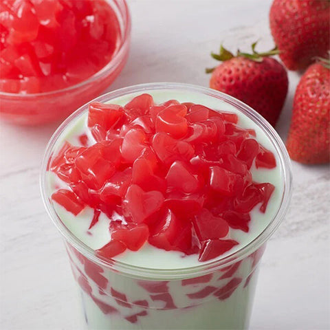 HEART STRAWBERRY JELLY: 4 Kg bottle